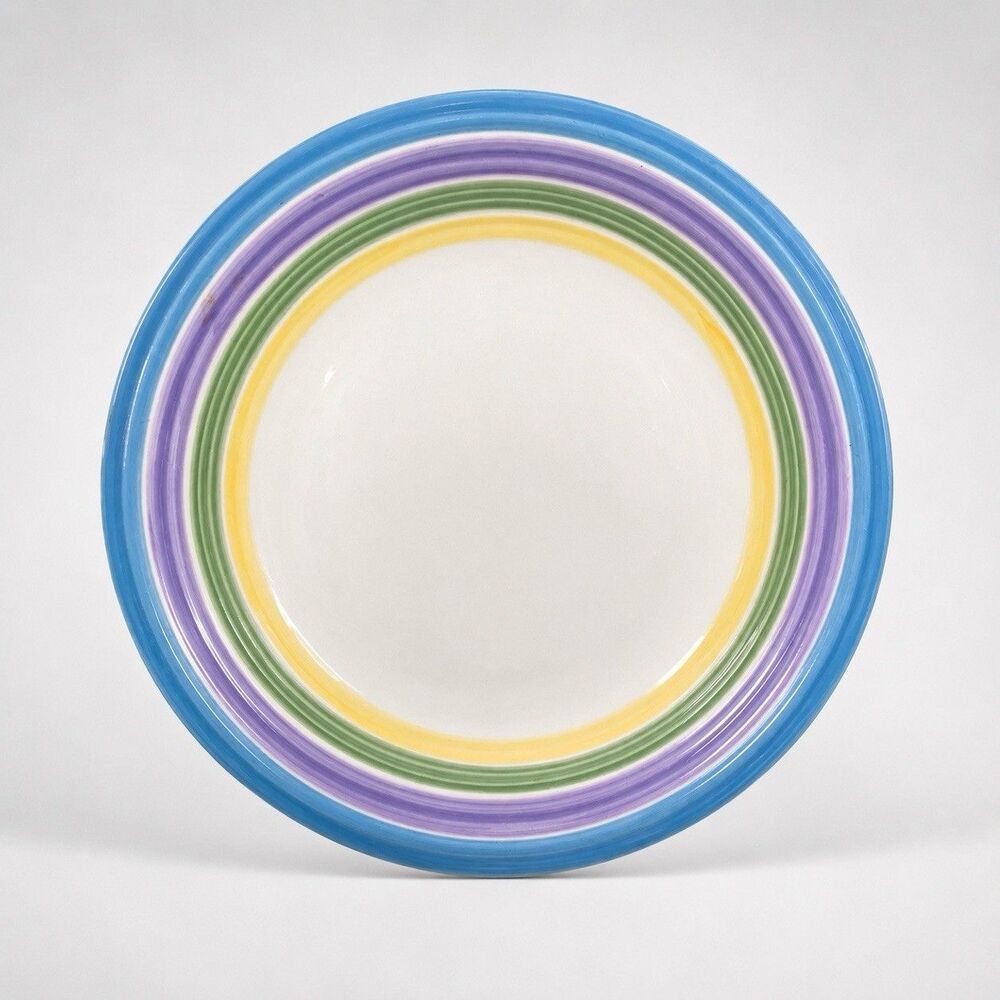 Gibson Designs Candy Stripe Dinner Plate 11.25” Rainbow Bands Replacement
